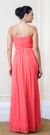 Pleated Bust Spaghetti Straps Long Formal Bridesmaid Dress back